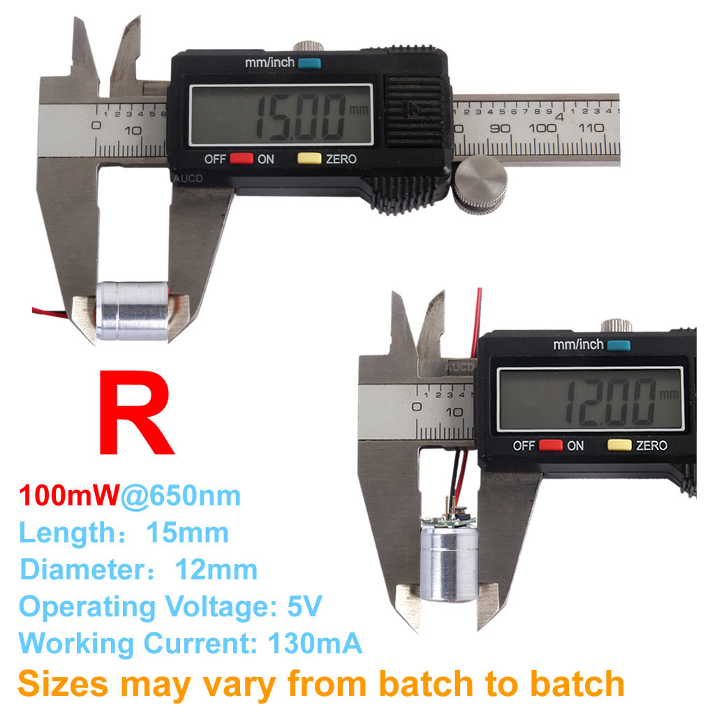 Φ12x15mm DC 5V Red-100mW Green - đánh giá và giá Industrial Laser Systems