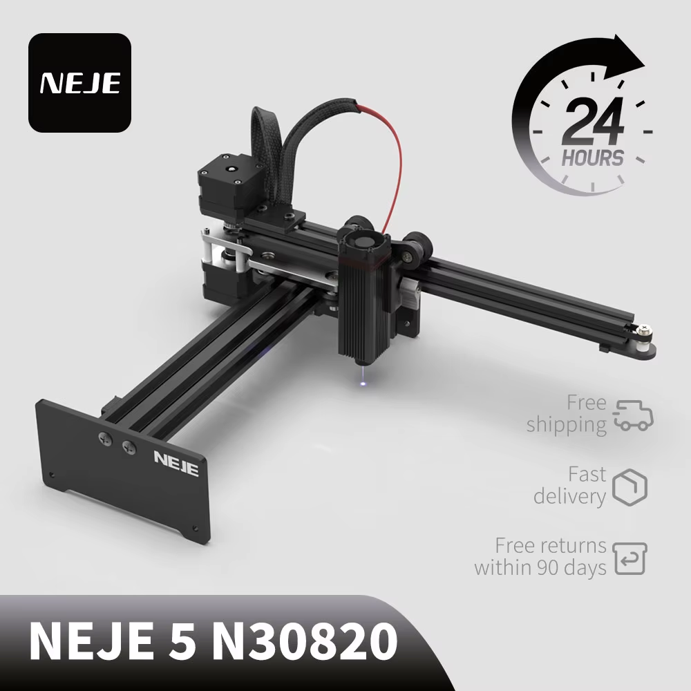 NEJE 5 N30820 40W Mini CNC Las - đánh giá và giá Industrial Laser Printing Machine