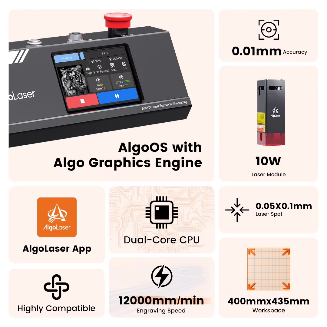 Algolaser DIY Table 40*43cm CN - đánh giá và giá Industrial Laser Table